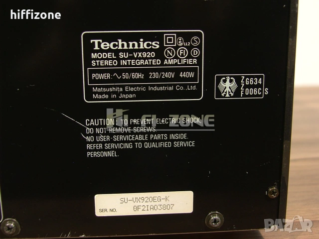 УСИЛВАТЕЛ  Technics su-vx920 /1 , снимка 9 - Ресийвъри, усилватели, смесителни пултове - 54281528