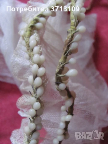 19век воал и венче за булка, снимка 9 - Антикварни и старинни предмети - 51421729