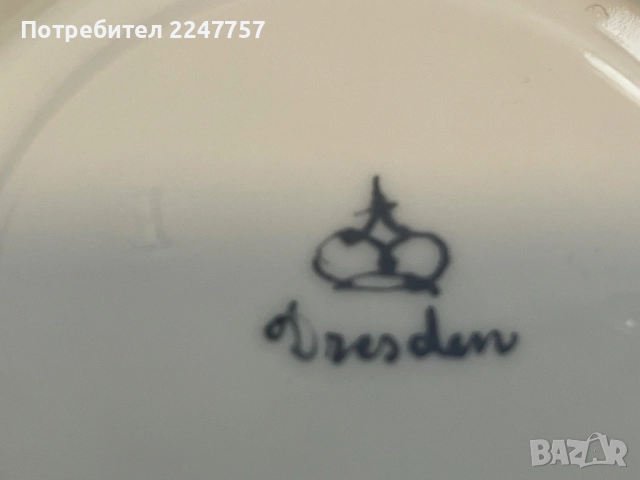 Античен Двоен сет порцелан Dresden , снимка 6 - Антикварни и старинни предмети - 52144653