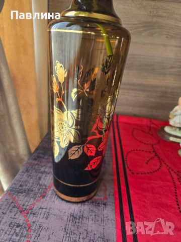 Голяма стъклена ваза, снимка 4 - Вази - 51946557