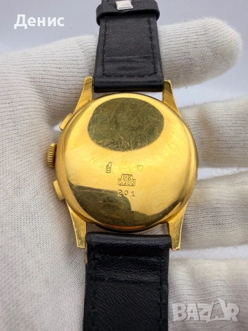 SULTANA Chronograph 18K Solid Gold – Vintage Swiss 1950s, снимка 3 - Мъжки - 54202445