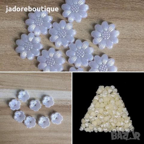 Акрилни елементи за декорация 3 вида - 10 бр /комплект 