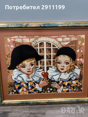 Гоблен с клоуни, снимка 4 - Гоблени - 50838707