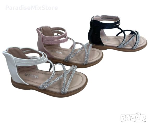Сандали за момиче със закопчаване с цип, снимка 1 - Детски сандали и чехли - 45508962