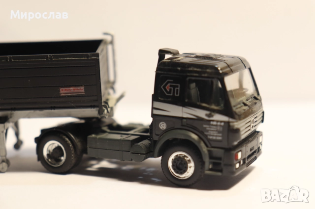 HERPA 1/87 H0 MERCEDES САМОСВАЛ ГОНДОЛА КАМИОН МОДЕЛ, снимка 6 - Колекции - 52772767