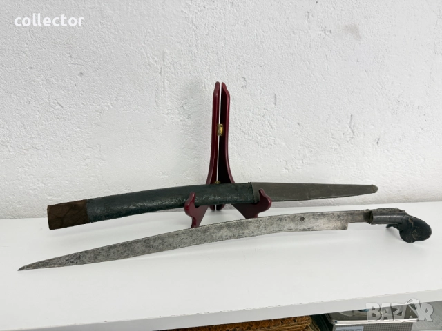Автентичен османски / балкански ятаган / острие / каракулак. №7714, снимка 2 - Антикварни и старинни предмети - 52737922