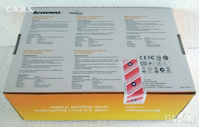 Lenovo USB 2.0 Port Replicator with Digital Video, снимка 4 - Мрежови адаптери - 54250575
