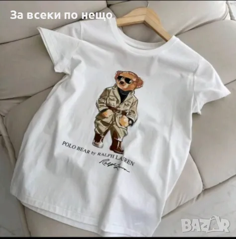 Дамска бяла тениска Ralph Lauren Polo Bear Код A110, снимка 1 - Тениски - 47470568