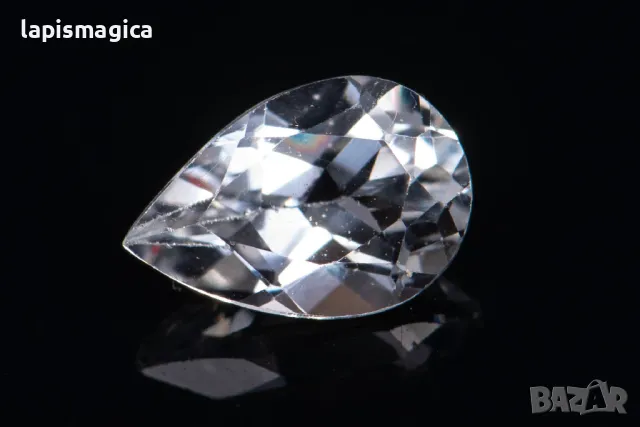 Бял топаз 1.58ct VVS капка шлифовка #2, снимка 1 - Други - 48182446