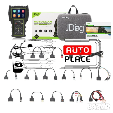JDiag M100 Pro Full Set Диагностичен Инструмент за Мотоциклети и Коли, снимка 2 - Аксесоари и консумативи - 53972969