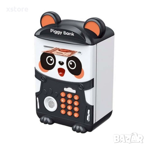 Детска касичка Panda , автоматично превъртане на парола,отключване с пръстов отпечатък
