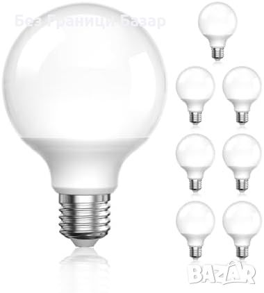 Нови 8 броя E27 LED 5W Глобус Крушка, 5000K, Енергоспестяваща, Не Мига, снимка 1 - Крушки - 45221047