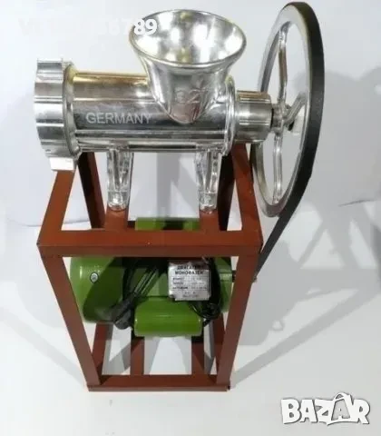 Алуминиева Месомелачка + Ел. Двигател 1500 вата 1450 ОБОРОТА 1,5Kw кВ, снимка 2 - Месомелачки - 50730279