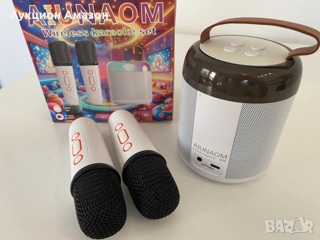 Преносимо караоке с два микрофона