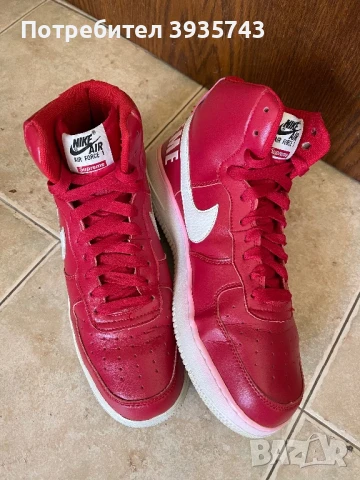 Nike Supreme x Air Force 1 High SP Red, снимка 4 - Маратонки - 50903662