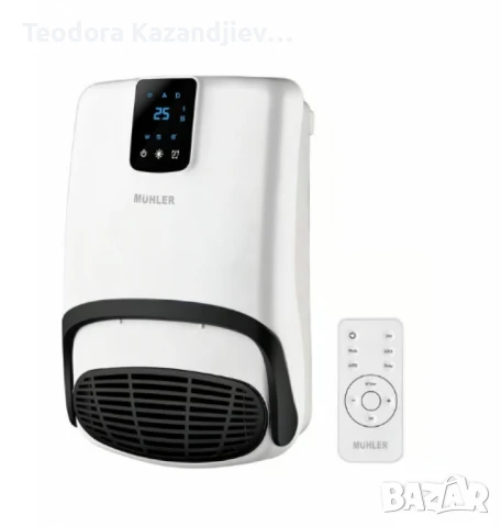 Печка вентилаторна за баня MBH-2007D, 2000W, eлектронно упраление, снимка 2 - Вентилатори - 50636985