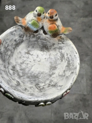 декорация циментова с птички, снимка 3 - Градински мебели, декорация  - 53293912