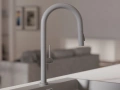 Сив смесител за кухня с изтегляща глава, 2 режима на струя - 9020, снимка 2
