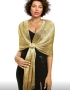 Дамски златист шал, снимка 3
