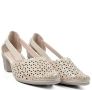 Дамски лятни обувки с нисък ток , снимка 1 - Дамски обувки на ток - 45444956