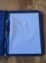 папка луксозна за документи с цип синя размер A4, снимка 4