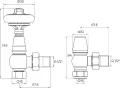 VANCOCO Традиционни ъглови радиаторни вентили, снимка 2