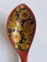 Декоративна руска лъжица в стил Хохлома, снимка 9
