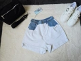 Дамски къси дънкови панталонки със син деним в горбата част , снимка 9