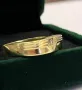 Пръстен жълто злато и брилянт Unisex, снимка 6