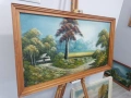 Големи маслени пейзажи (90x50 см) – Старинно излъчване!, снимка 12