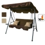 Градинска люлка A-Type с бежови възглавници и поставки за напитки - елегантност и комфорт, снимка 10