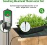 Grenebo Heat Mat за растения с голям термостат водоустойчива топлинна подложказа разсад НОВА, снимка 4