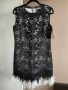 Donna Karan NY black label Runway Мини рокля с пера, М, снимка 9