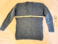 Пуловер 100 % вълна мохер, M-L, снимка 3
