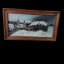 Пейзаж на руска зимна къща, снимка 1 - Антикварни и старинни предмети - 45004842