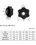 6 бр. M10 Звездовидна ръчна дръжка с женска резба, ръчно затягане, черна 48 мм, снимка 5