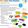 Ресурси за обучение Rainbow Ten-Frames Classroom Set,възраст 5+ години, снимка 6