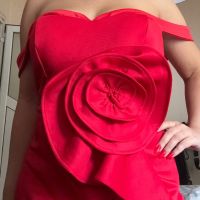Червена дълга рокля, снимка 2 - Рокли - 45432906