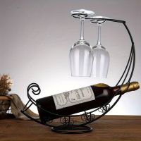 Метална стойка за бутилка вино, снимка 4 - Декорация за дома - 45178239