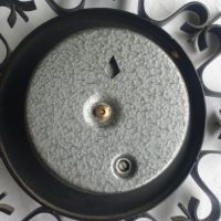 Барометър и термометър с метален обков, снимка 5 - Антикварни и старинни предмети - 45401181