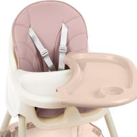 Бебешко столче за хранене, регулируема сгъваема маса, 5-точкова каишка, розово, снимка 6 - Столчета за хранене - 45450054