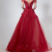 Бална рокля в червено, снимка 2 - Рокли - 45020827