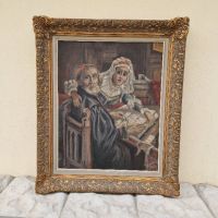 Превъзходна антикварна колекционерска белгийска картина масло върху платно , снимка 2 - Антикварни и старинни предмети - 45405376