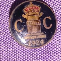 СС законъ съюз на съдиите царска значка рядка на винт емайл 1924г, снимка 2 - Колекции - 45546153