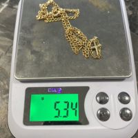 Златен синджир с висулка кръст 14к / 5.34 гр., снимка 2 - Колиета, медальони, синджири - 45208527