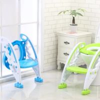 Детска седалка-адаптор за тоалетна чиния със стълба. Цветове: син,зелен и оранжев., снимка 1 - Други - 45398981