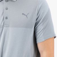 Мъжка Тениска Puma за голф evoKnit с яка и технология DryCell, Сив-номер S, снимка 1 - Тениски - 45316256