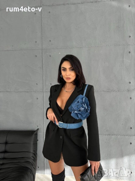 Невероятно сако с цвете от деним , снимка 1