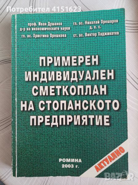 Примерен индивидуален сметкоплан на стопанското предприятие, снимка 1