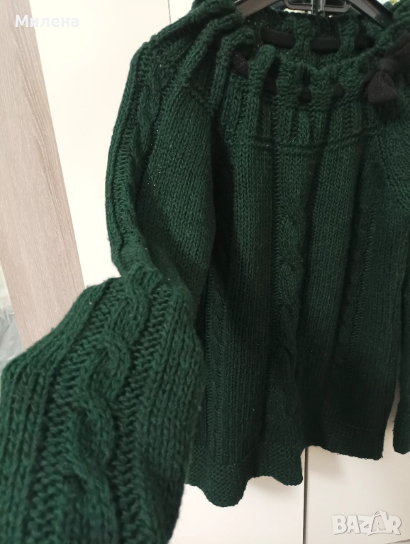 Масленозелен пуловер Paolo Venturi, снимка 1